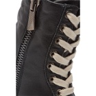 D.Gnak by Kang.D Black and White Back Lace High-Top Sneakers