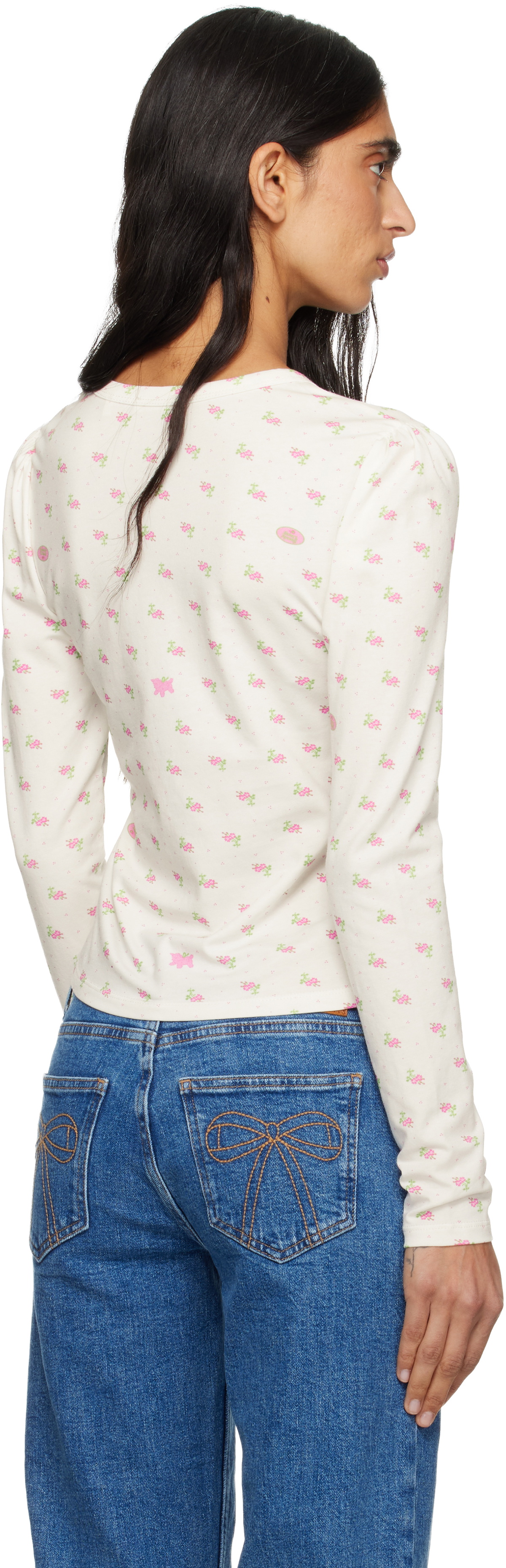 Sandy Liang White Nap T-shirt