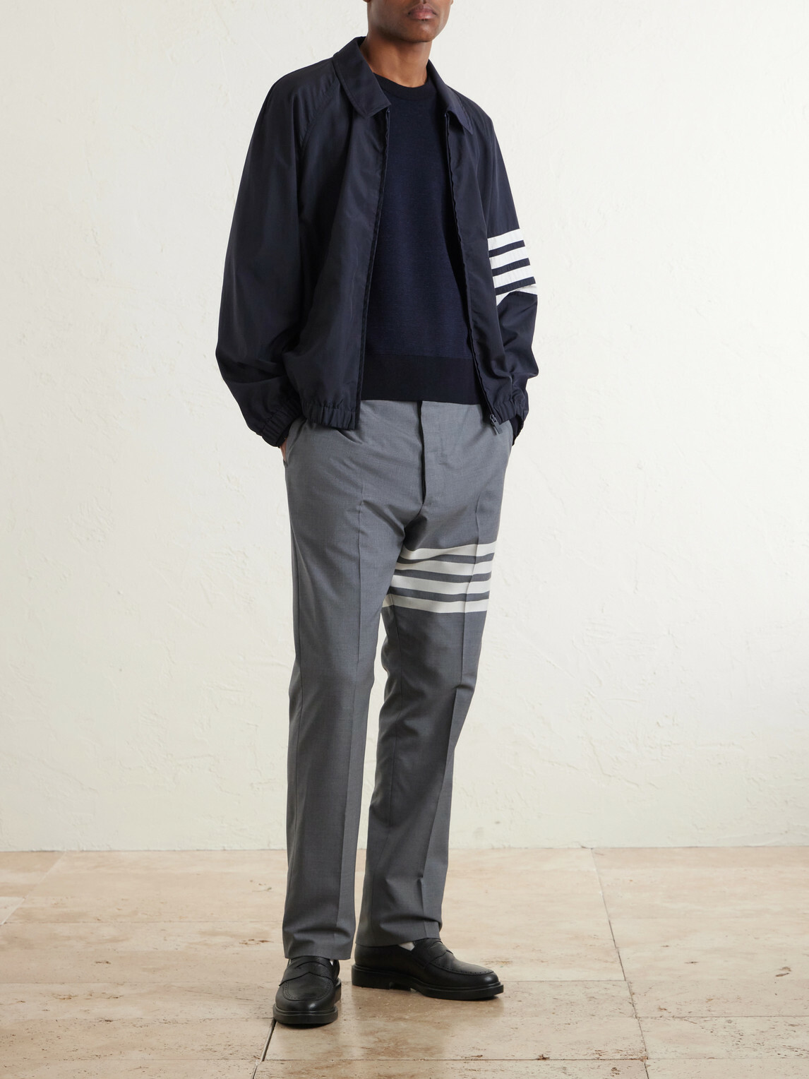 Thom Browne - Striped Ripstop Track Jacket - Blue