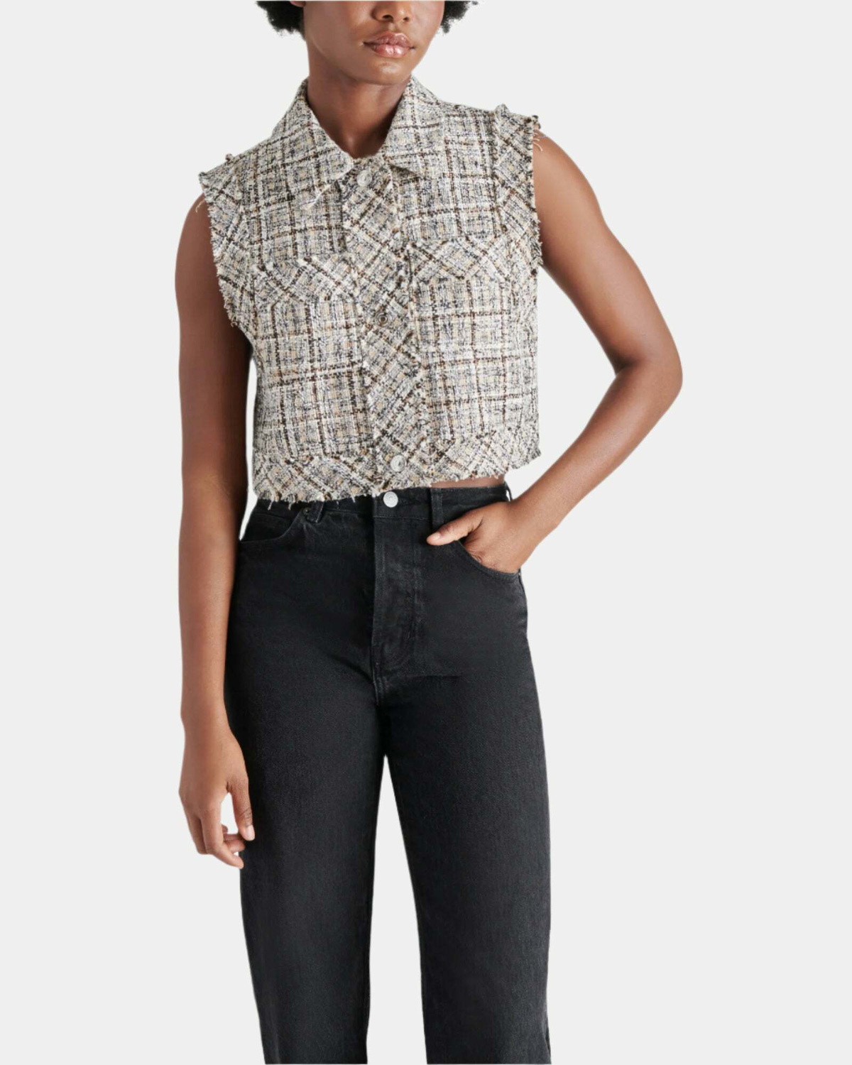 Steve Madden Bijou Vest in Khaki