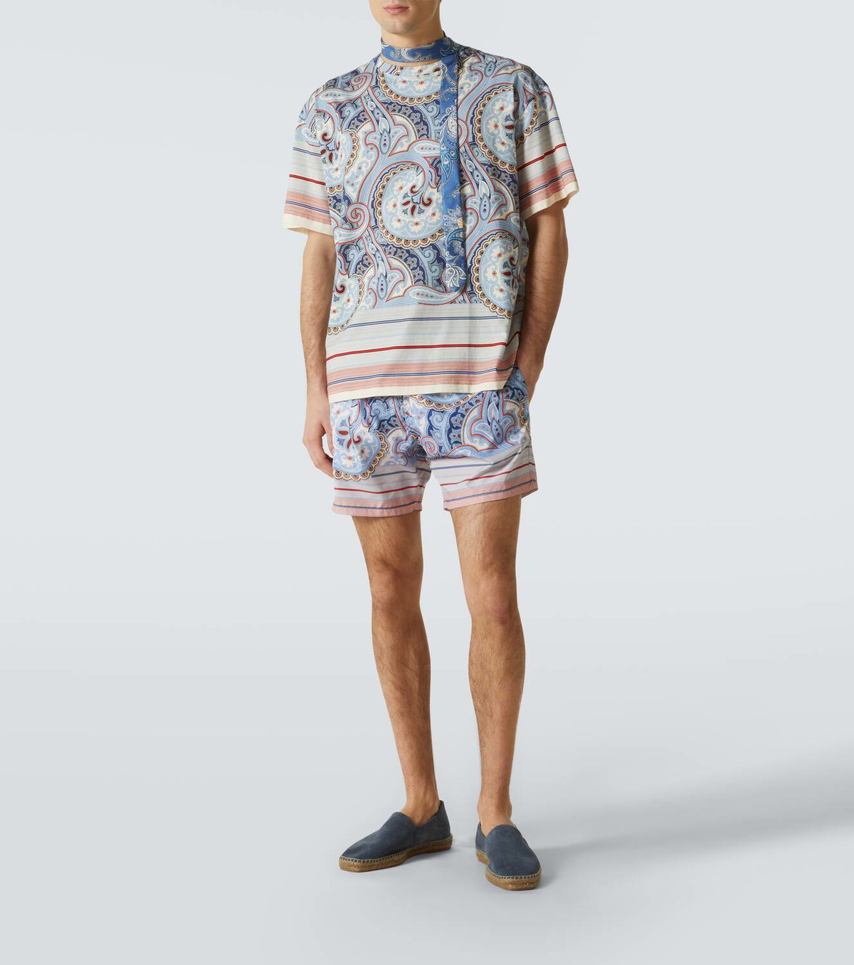 Etro Paisley cotton jersey T-shirt