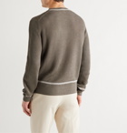 Brunello Cucinelli - Ribbed Linen and Cotton-Blend Sweater - Green