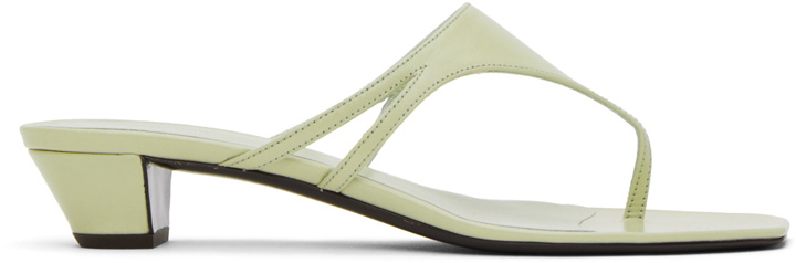 Photo: The Row Green Thong Heeled Sandals