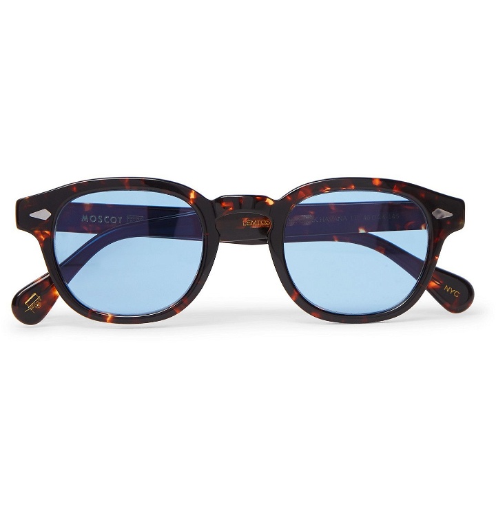 Photo: Moscot - Lemtosh Round-Frame Tortoiseshell Acetate Sunglasses - Brown