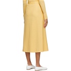 AURALEE Yellow Wool Max Serge Skirt