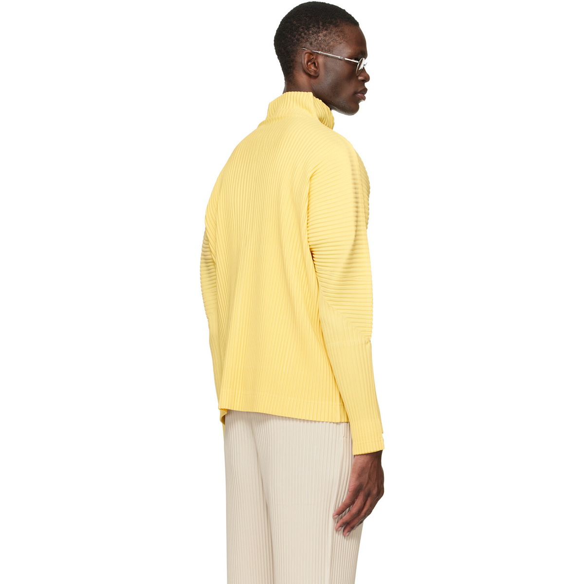 HOMME PLISSÉ ISSEY MIYAKE Yellow Monthly Colors March Sweater