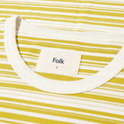 Folk Men's Hazy Stripe T-Shirt in Gold