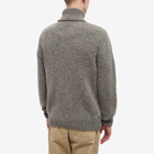 Universal Works Men's Roll Neck Knit in Fleck Grey