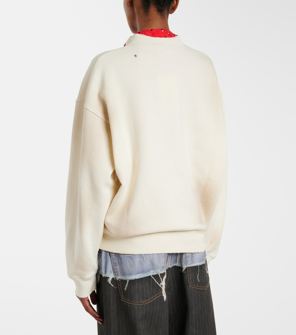 Acne Studios Logo distressed cotton jersey sweatshirt