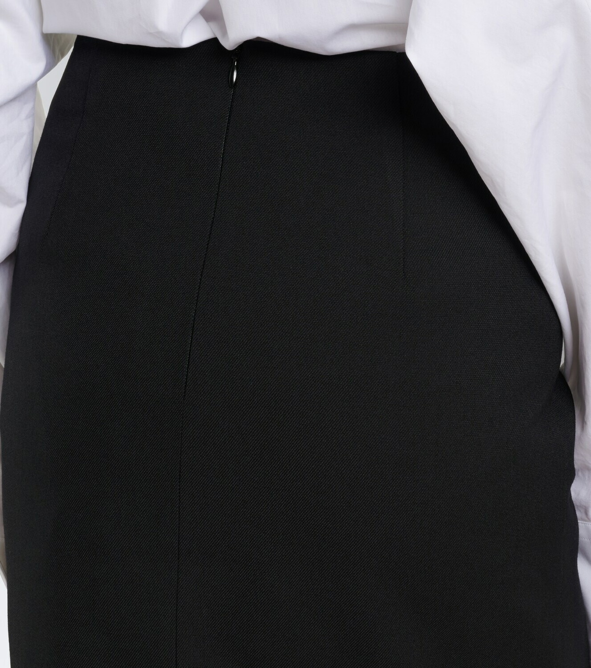 Shushu/Tong Ruffled wool and silk midi skirt