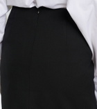 Shushu/Tong Ruffled wool and silk midi skirt