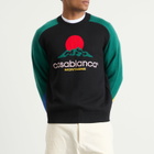 Casablanca Men's Intarsia Crew Monyagne Knit in Black
