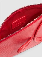 STAUD Pesce Embossed Leather Clutch