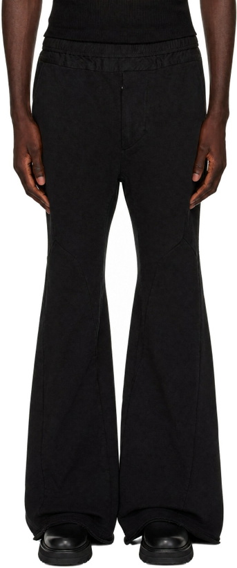 Photo: Julius Black Cotton Dry Flared Sweatpants