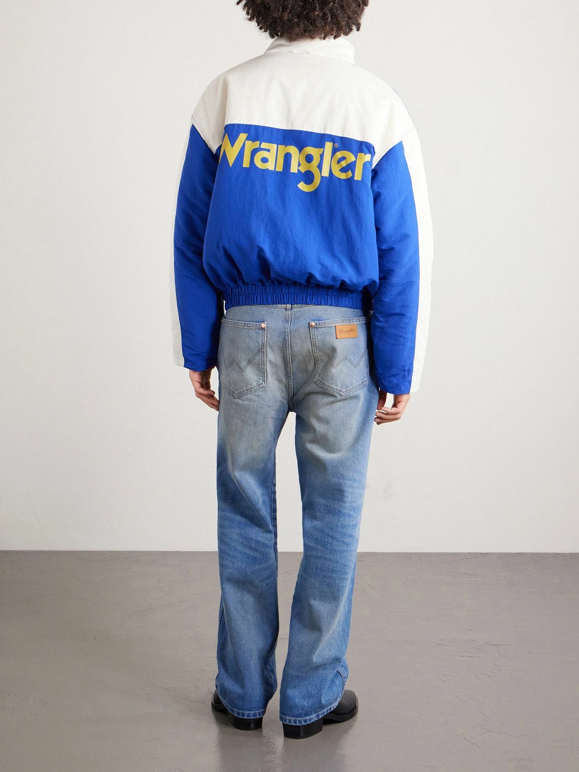 Cherry Los Angeles - Wrangler Logo-Print Shell Bomber Jacket