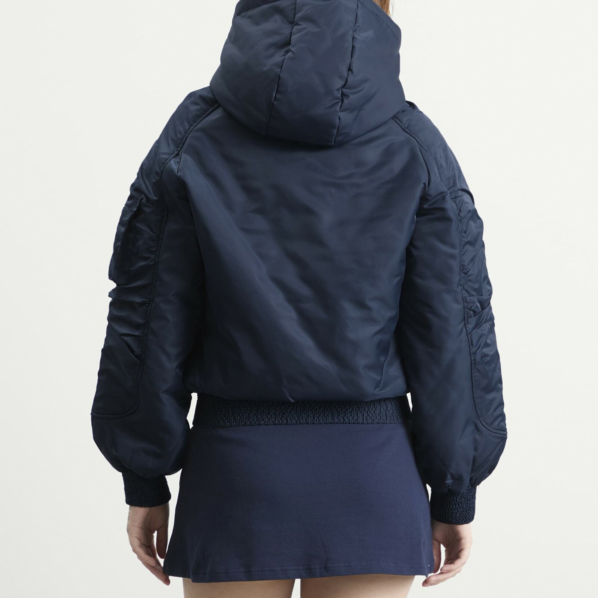 Peachy Den Women's The Penny Flight Jacket in Navy