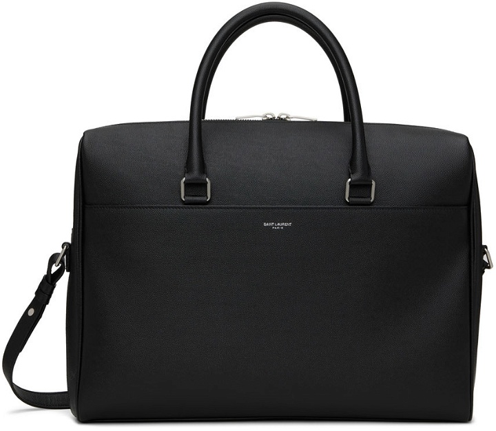 Photo: Saint Laurent Black Leather Briefcase