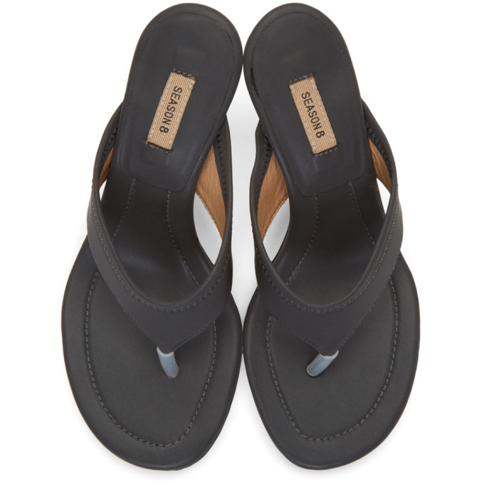 YEEZY Grey Reflective Thong Sandals Yeezy