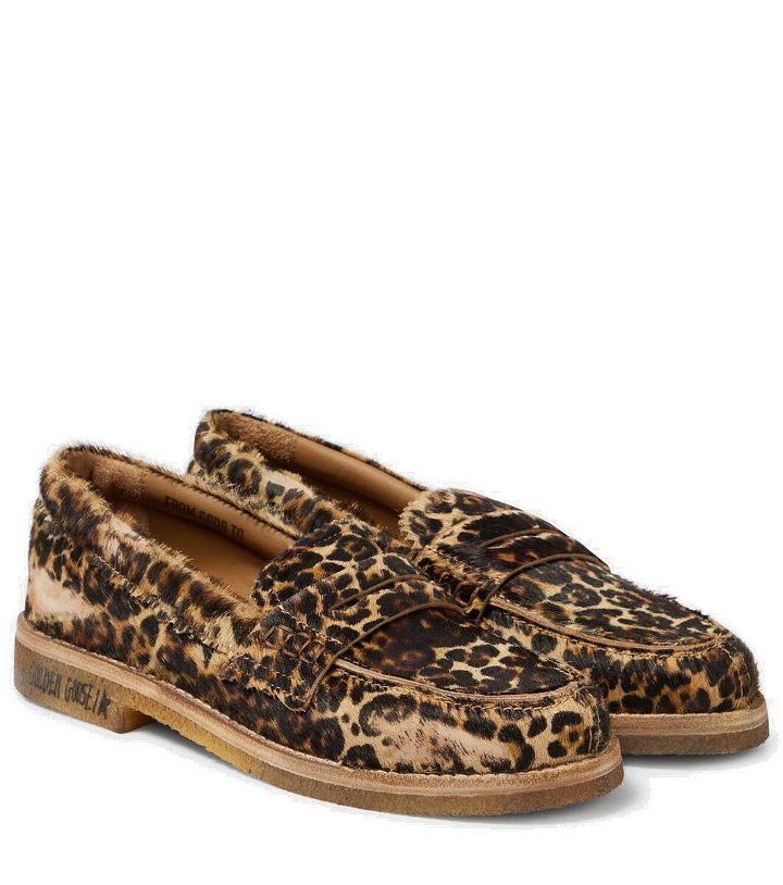 Photo: Golden Goose Jerry animal-print leather moccasin