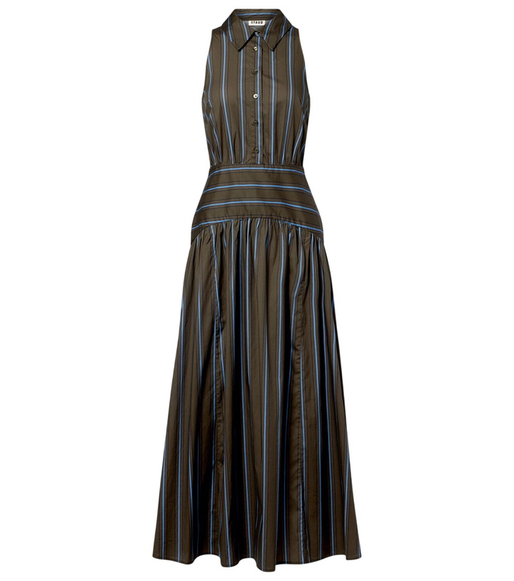 Staud Purple & Pink Shoko Midi Dress Staud