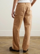 Cherry Los Angeles - Straight-Leg Panelled Printed Cotton-Canvas Trousers - Brown