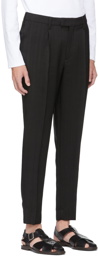 Barena Black Wool Pleated Trousers