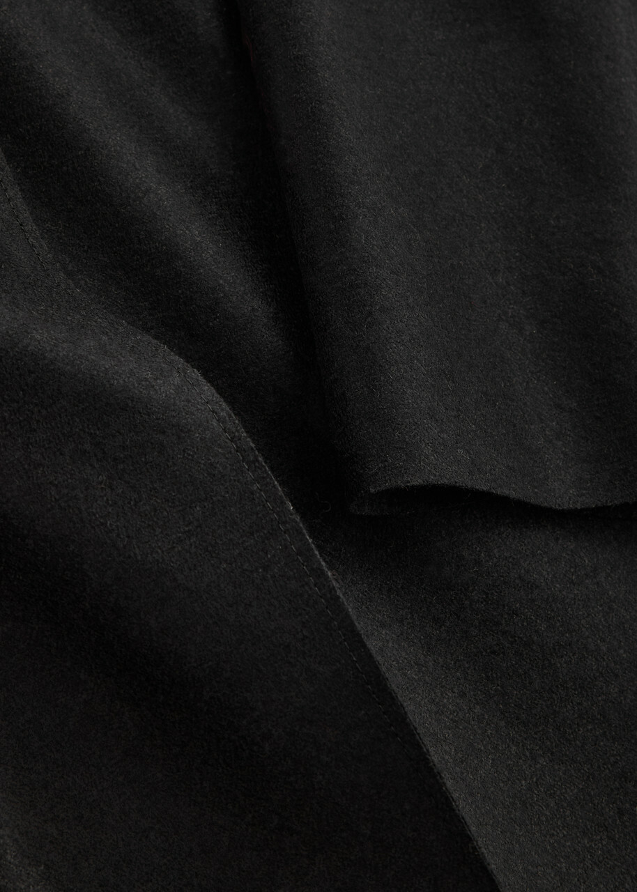 Harris Wharf London Cocoon Wool-felt Coat Black
