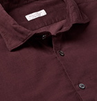 Incotex - Slim-Fit Cotton-Corduroy Shirt - Burgundy