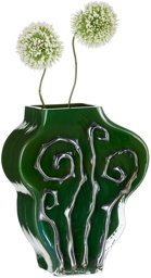 Silje Lindrup SSENSE Exclusive Green & Silver Shape 1 Vase