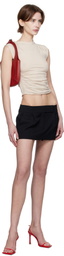 Alexander Wang Beige Ruched Tank Top