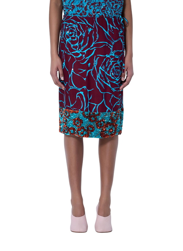 Photo: Dries Van Noten Embroidered Midi Skirt