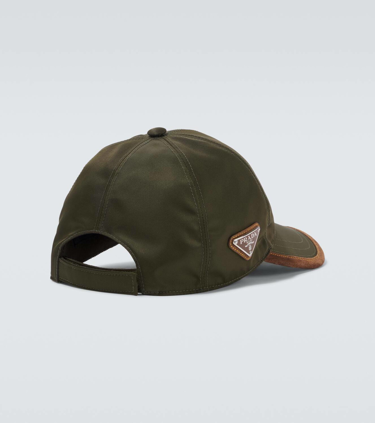 Prada Re-Nylon suede-trimmed baseball cap