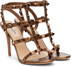 Valentino Garavani Bronze Rockstud Heeled Sandals