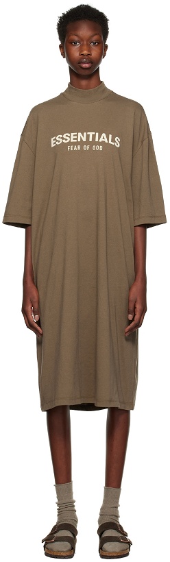 Photo: Essentials Brown Short Sleeve Minidress