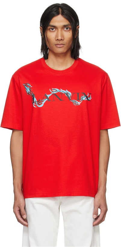 Photo: Lanvin Red Printed T-Shirt
