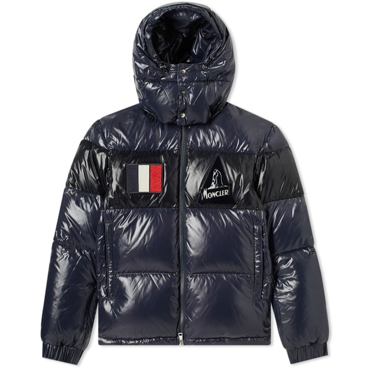 Photo: Moncler Gary Patch Text Hooded Down Jacket