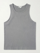 AGOLDE - Viggo Ribbed Stretch Organic Cotton and TENCEL™ Lyocell-Blend Tank Top - Gray