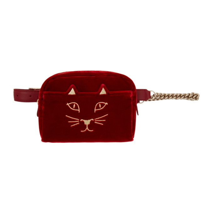 Photo: Charlotte Olympia Red Velvet Purrrfect Belt Bag