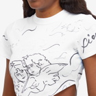 Fiorucci Women's Sketch Angel Hankerchief Top in White