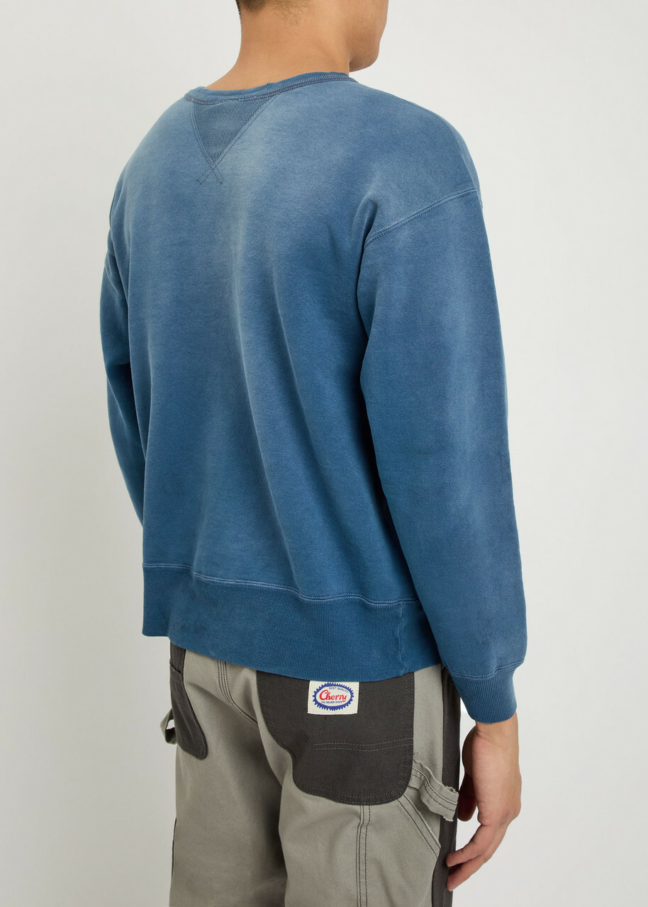 Saint Mxxxxxx Logo-appliquéd Cotton Sweatshirt Navy