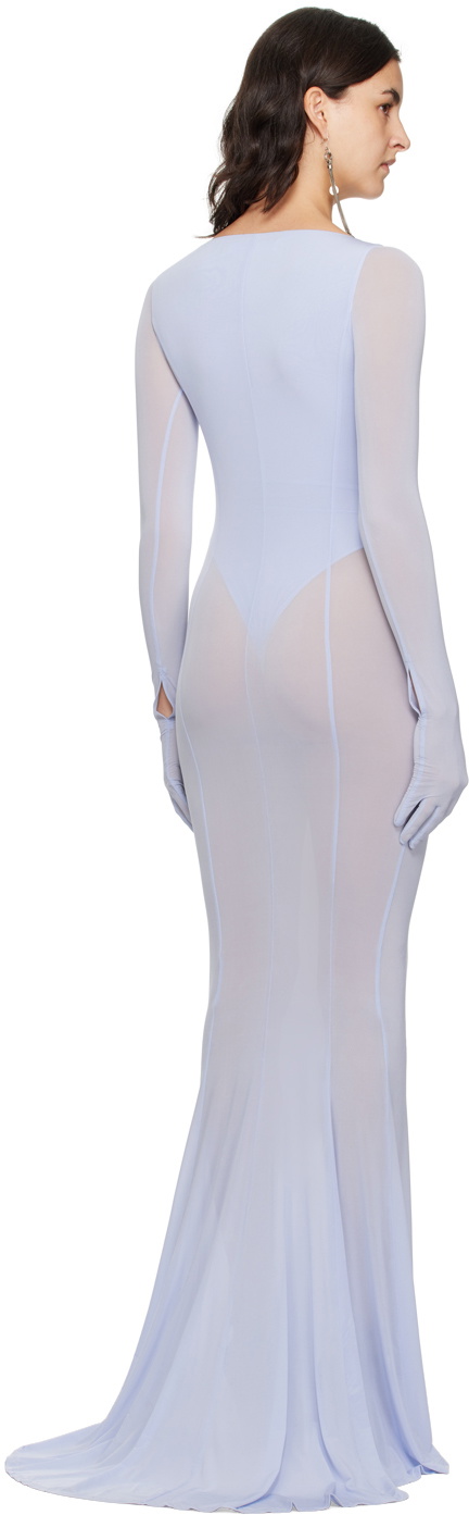 dion lee blue dress Dion Lee Lock Slit Dress