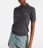 Miu Miu Logo wool polo sweater