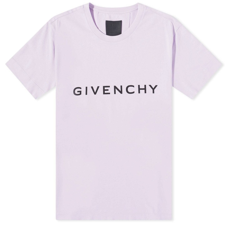 Photo: Givenchy Men's Logo T-Shirt in Lilac
