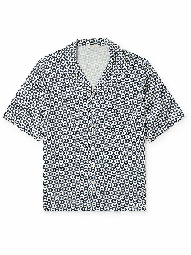Photo: Onia - Camp-Collar Printed Woven Shirt - Blue