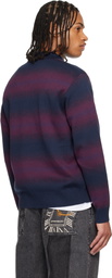 Dime Navy & Red Striped Rugby Sweater