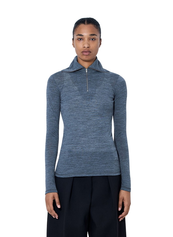 Photo: Jil Sander Quarter-Zip Long Sleeve Top