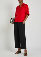 Rohe Cropped Wide-leg Trousers Black