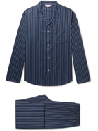 DEREK ROSE - Royal Striped Cotton Pyjama Set - Blue
