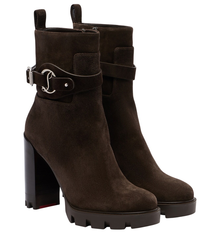 Photo: Christian Louboutin Dianouchette 100 suede ankle boots