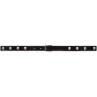 Saint Laurent Black Studded Suede Belt